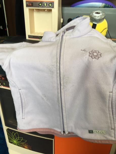 Flisová mikinka bledo fialová, decathlon,86