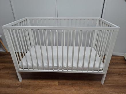 Detská drevená postielka, šírka (cm): 60,dĺžka (cm): 120