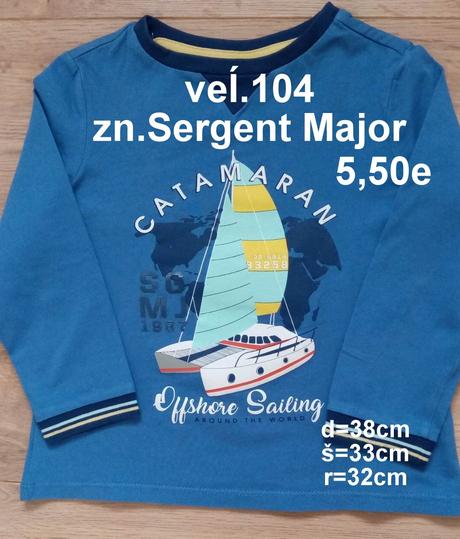 Tričko veĺ.104, zn.sergent major, sergent major,104