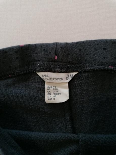 Zateplene leginy so srdieckami, h&m,98