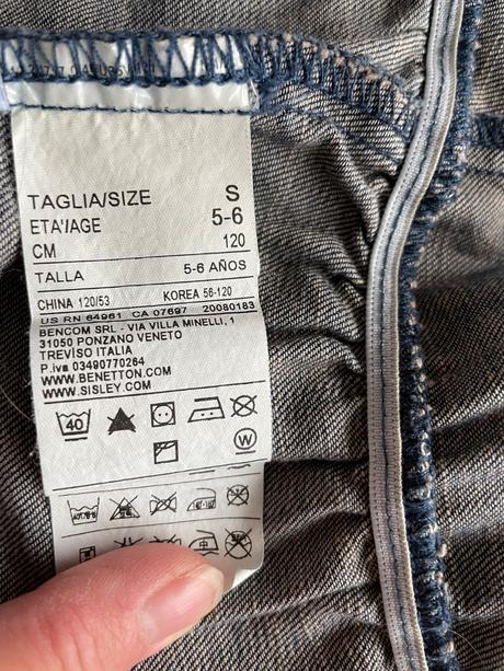 Riflove šaty, benetton,116