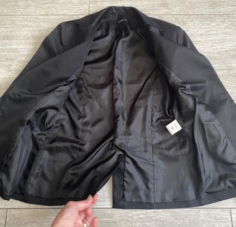 Cierne satenove sako 38, 38