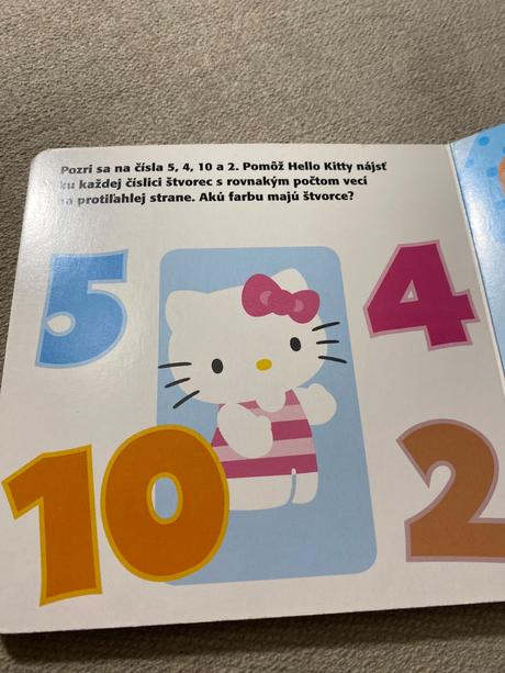 Krásne leporelo hello kitty farby a číslo,