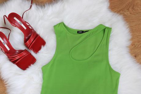 Zelené mini šaty, pull&bear,m