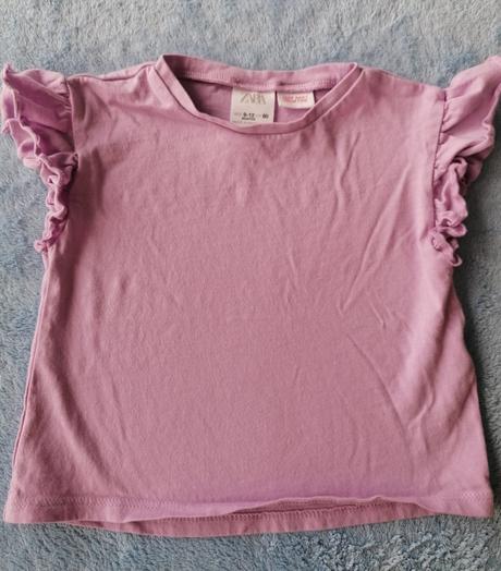 Fialkove tričko s volanom, zara,80