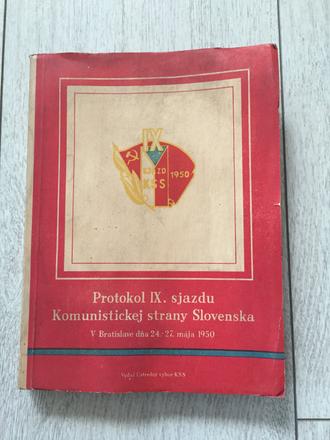 Kniha protokol ix. sjazdu kss 1950, 