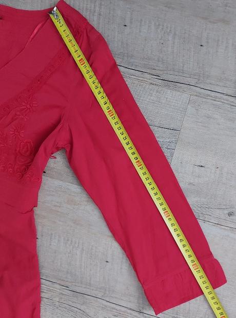 Červená vyšívaná blúzka, f&f,40