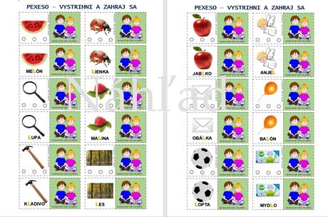 Logopedické pexeso - pdf,