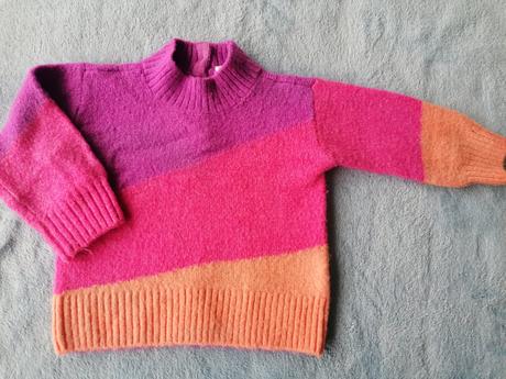 Ružovo fialový svetrík, h&m,74