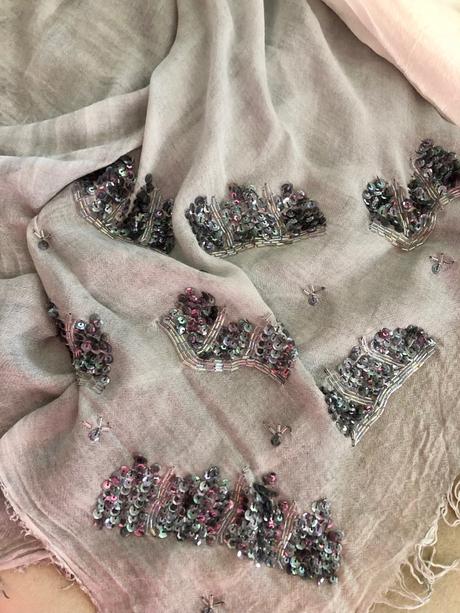 Šatka hodváb-bavlna, s