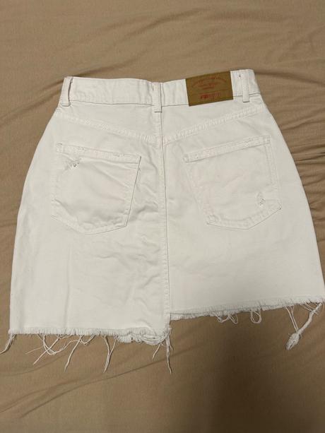 Biela riflova sukna, fishbone,s