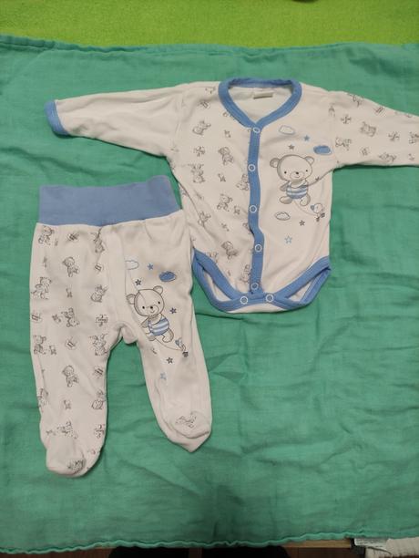 Body s polodupackami medveď 62, new baby,62