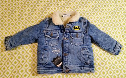 Riflová zateplená bunda, 80