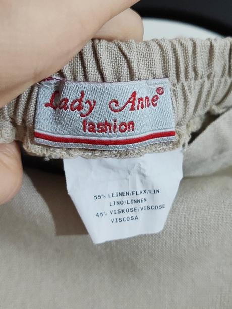 Midi sukňa s ľanom, lady ann,xl