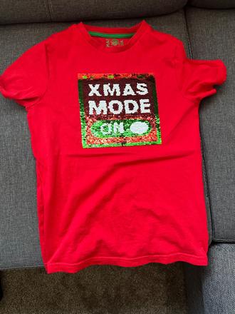 Vianočné tričko s flitrami, f&f,140