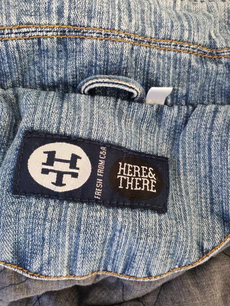 Zateplena riflova bunda., c&a,140