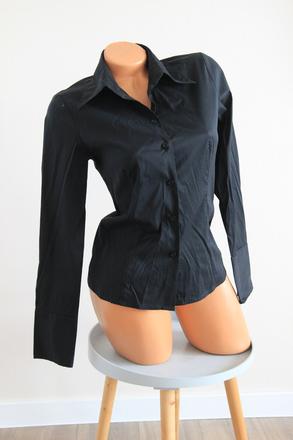 Čierna elegantná košeľa, s.oliver, xs, s.oliver,xs