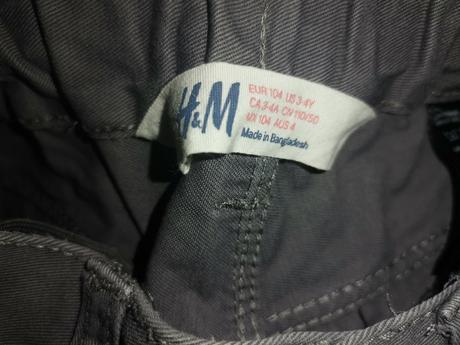 Nohavice hm sivé, h&m,104