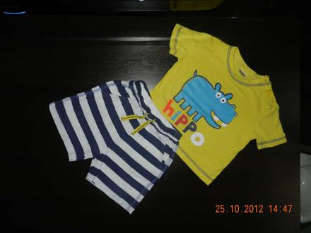 Suprava tricko + kratasky na 12-18 mes., 86