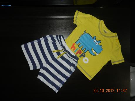 Suprava tricko + kratasky na 12-18 mes., 86
