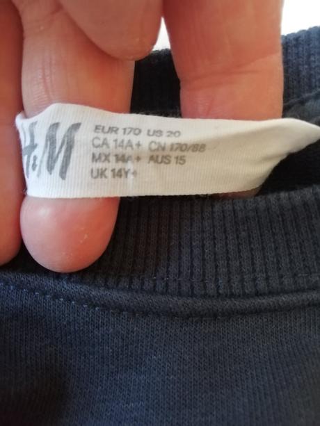 Krátka mikina h&m, veľ. 170, h&m,170