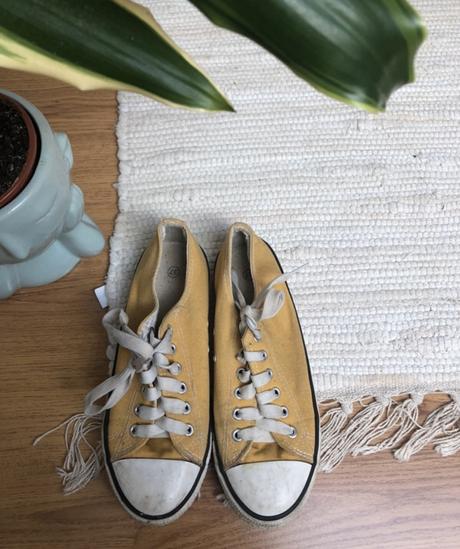 Žlté plátenky tenisky, 37