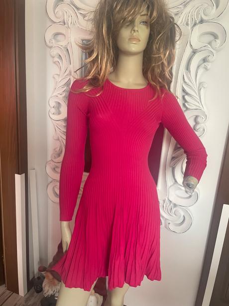 Cyklamenove upletove saty, amisu,xs