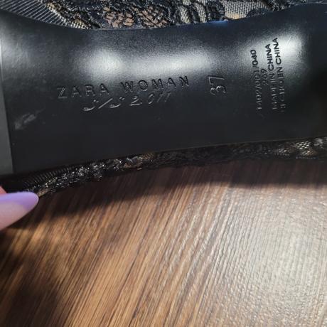 Damske čipkované lodičky, zara,37