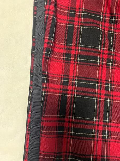 Červené kockované nohavice zn. gaudi jeans orig., gaudi,l / m