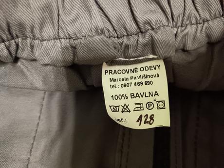 Detské monterkové nohavice, 128