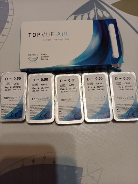 Kontaktné šošovky top vue-air, 