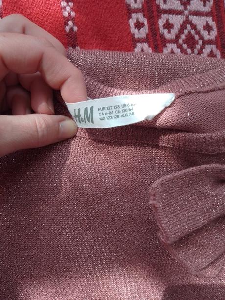 Dievčenské šaty, h&m,122 / 128