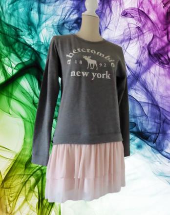 Abercrombie&fitch, mikinové šaty 15-16r./xs, abercrombie&fitch,164