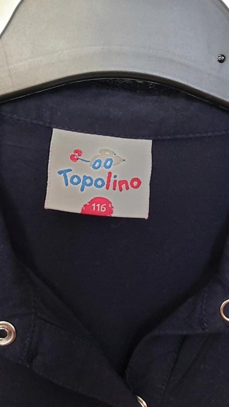 Košeľa/ blúzka s trblietkavým golierom 116, topolino,116