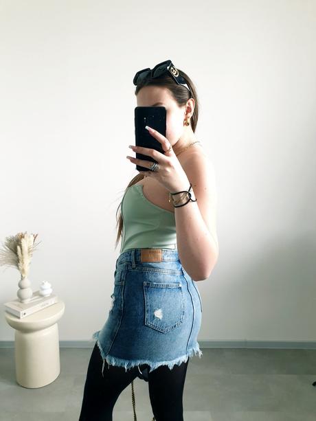 Rifľová sukňa 38, h&m,38