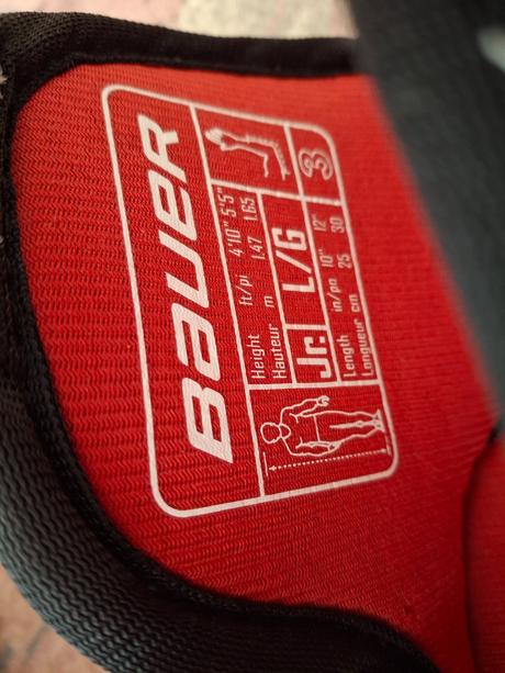 Hokejové lakte bauer jr vel l, postava 1.47cm -1.6, bauer,l