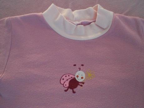 Dievčenské body ružové s lienkou 74- top stav, kenguru gold,74