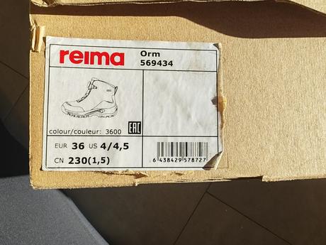 Detské zimné membránové topánky reima orm - black, reima,36