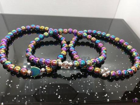 Handmade náramky -dúhový hematit, 