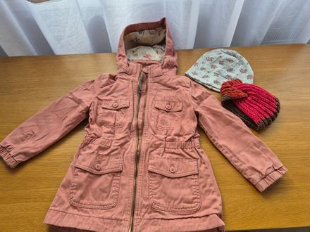 Dievčenský prechodný kabát h&m + darček, h&m,110