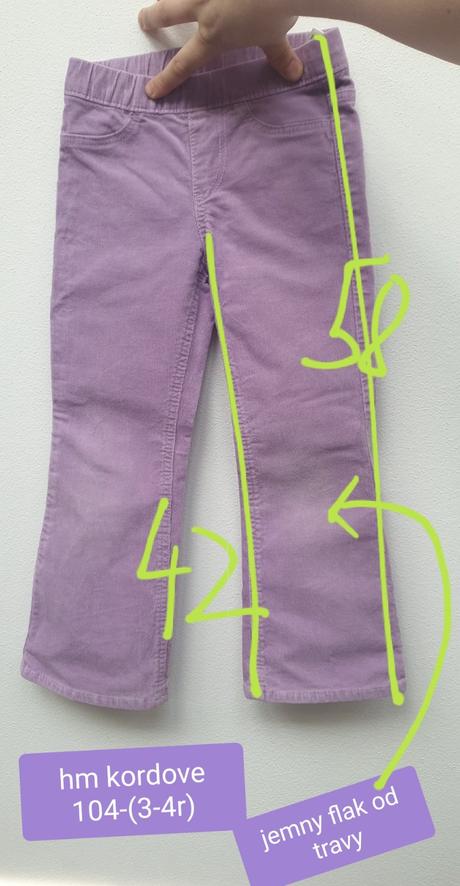 Menžestrove nohavice, h&m,104