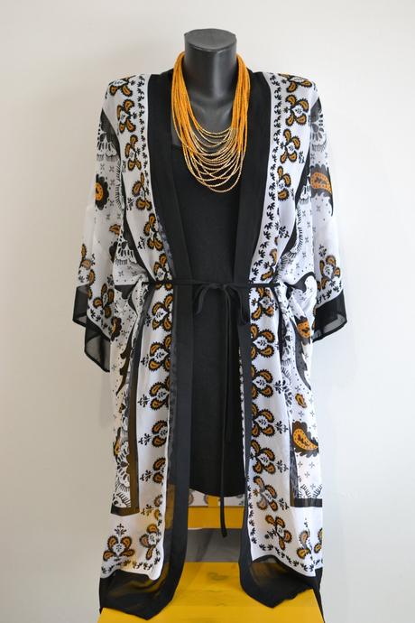 Žlto-zlatý korálkový náhrdelník, h&m