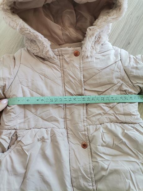 Dievčenska krémová zimná bunda, f&f,80