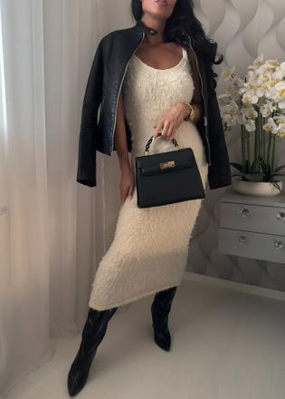 Zara - teplučké smotanové šaty, zara,s