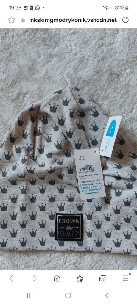 Čiapka s korunkami, marika,98