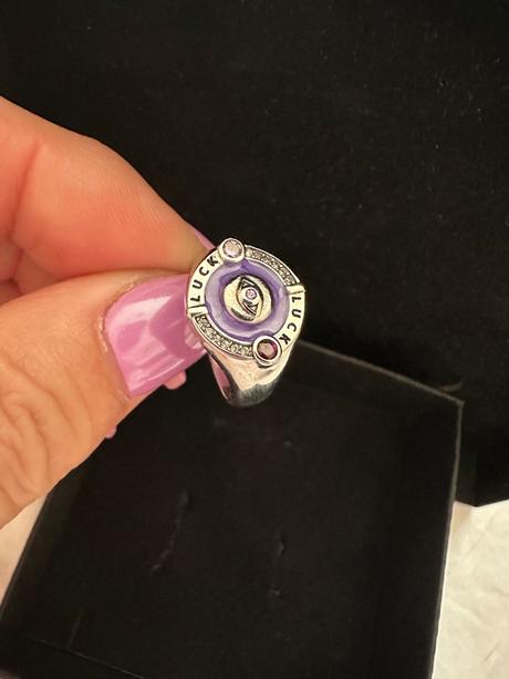 Strieborný prsteň fialový cosmic ts 7, thomas sabo
