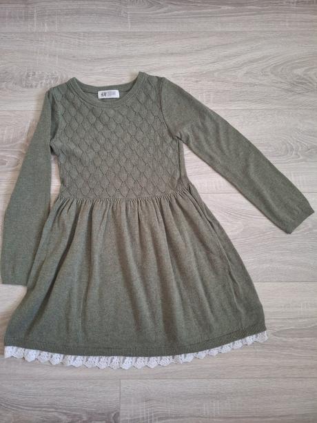 Svetríkové šaty 110/116, h&m,110