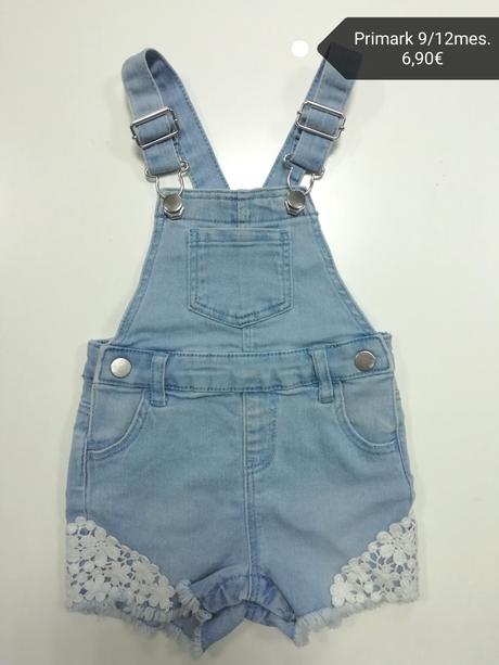 Rifľové kraťasy na traky s čipkou, primark,80