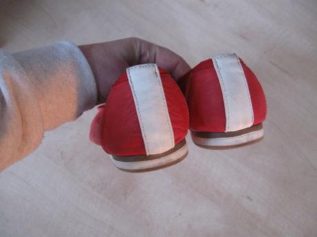 Dámske červené športové balerínky, 41, 41