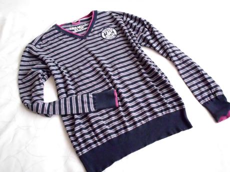 Fred mello pásik svetrík l-xl, xl